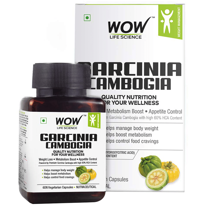 WOW Life Science Garcinia Cambogia Vegetarian Capsules