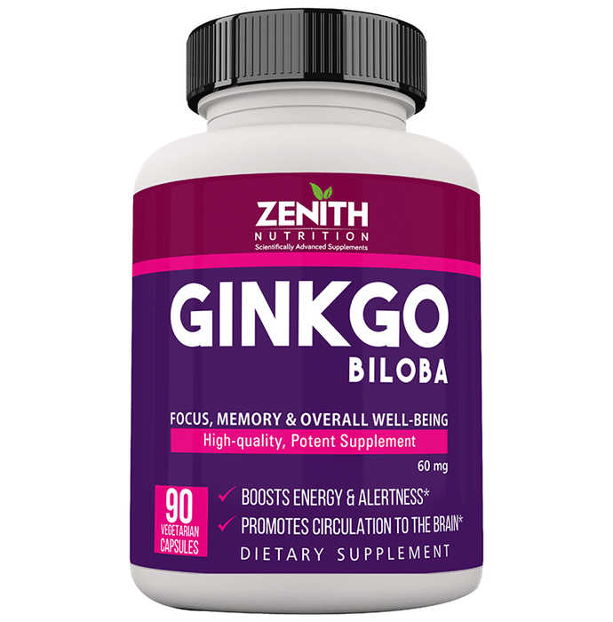Zenith Nutrition Ginkgo Biloba 60mg Capsule