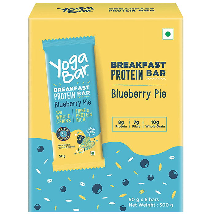 Yoga Bar Breakfast Protein Bar 50gm Each Blueberry Pie