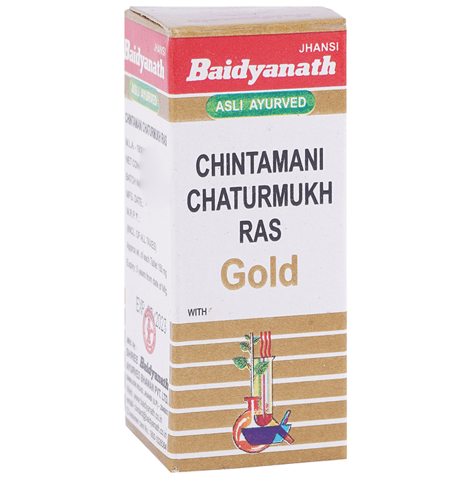 Baidyanath (Jhansi) Chintamani Chaturmukh Ras with Gold Tablet