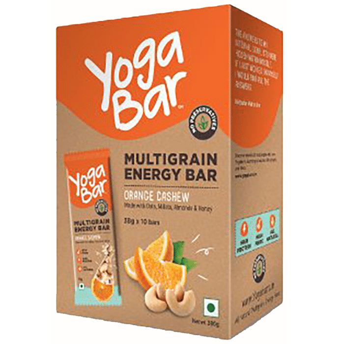 Yoga Bar Multigrain Energy Bar (38gm Each) Orange Cashew