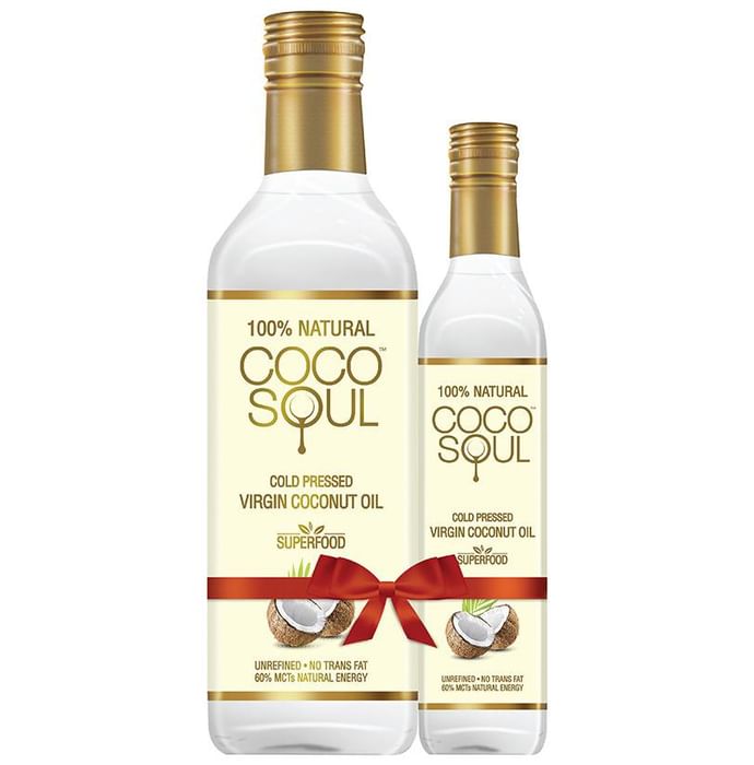Coco Soul 100% Natural Cold Pressed Virgin Coconut Oil 1L with 250ml Free