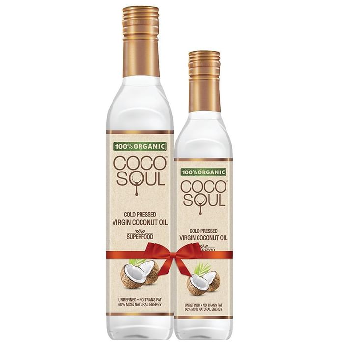 Coco Soul 100% Organic Cold Pressed Virgin Coconut Oil 500ml with 250ml Free