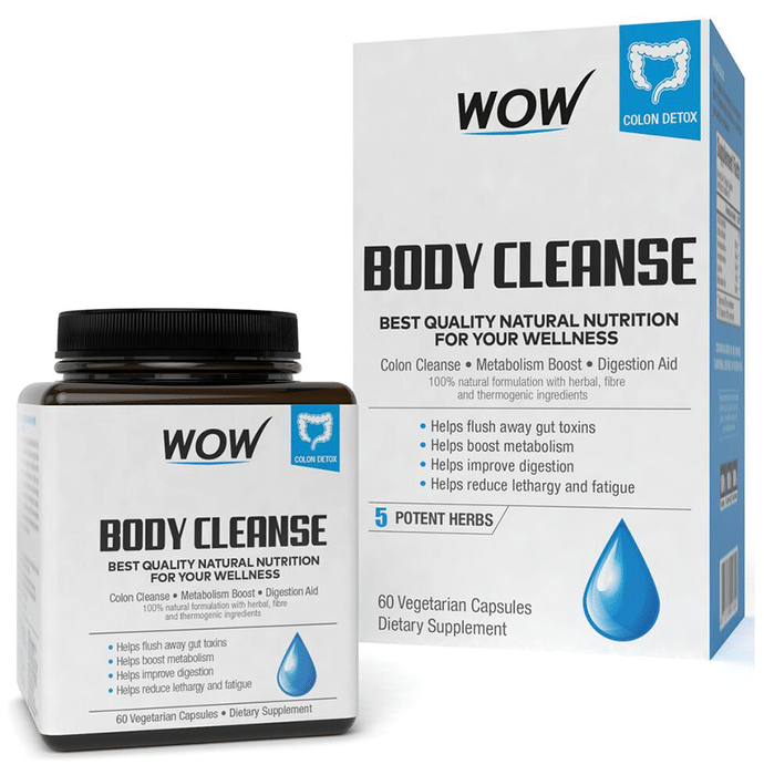 WOW Skin Science Body Cleanse Vegetarian Capsules
