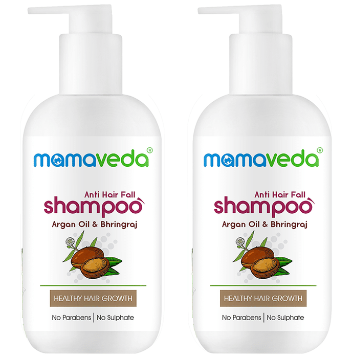 Mamaveda Anti Hairfall Argan Oil and Bhringraj Shampoo (250ml Each)
