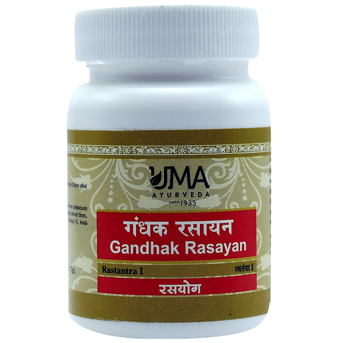 Uma Ayurveda Gandhak Rasayan Tablet