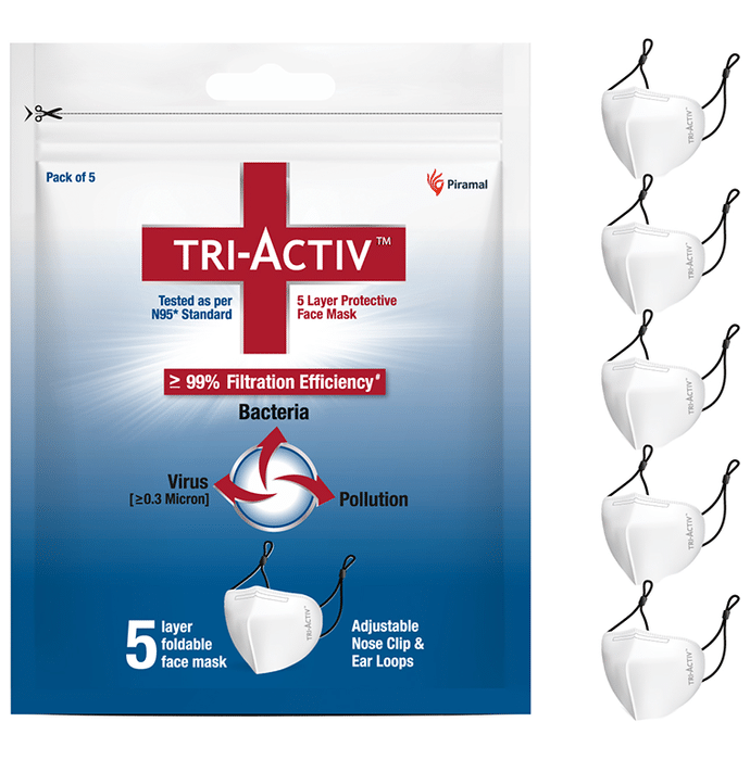 Tri-Activ 5 Layer Protective Face Mask with Ear Loop