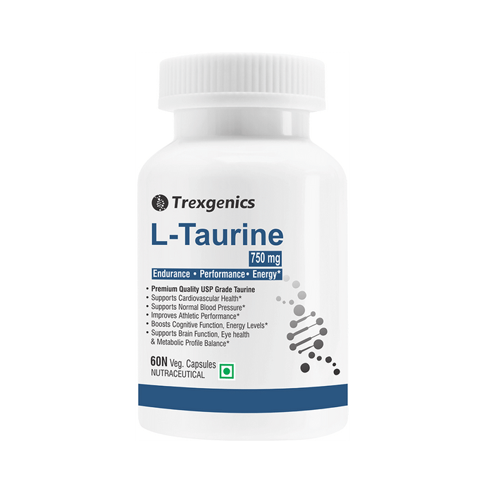 Trexgenics L-Taurine 750mg Veg Capsule