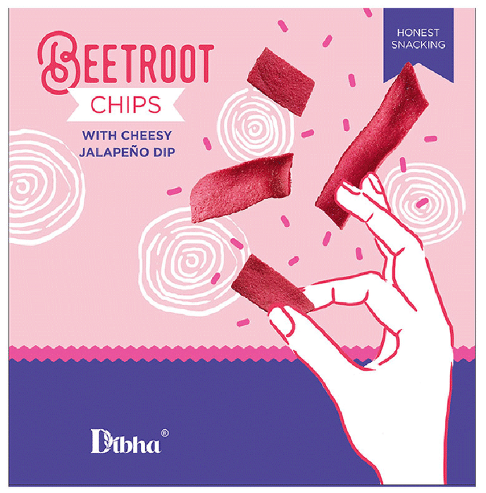Dibha Beetroot Chips with Cheesy Jalapeno Dip
