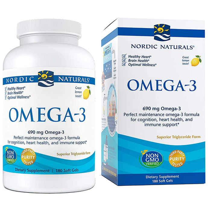 Nordic Naturals Omega-3 690mg Soft Gels Lemon
