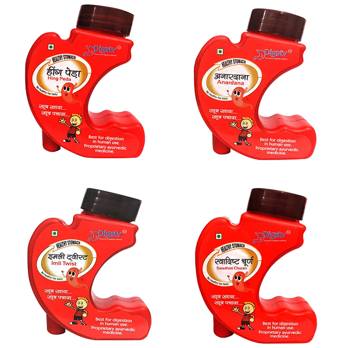 Digstv Combo Pack of Hind Peda, Anardana, Imli Twist, Swadhist Churan (100gm Each)