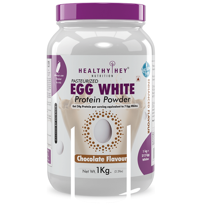 HealthyHey Nutrition Pasteurized Egg White Protein Powder Chocolate