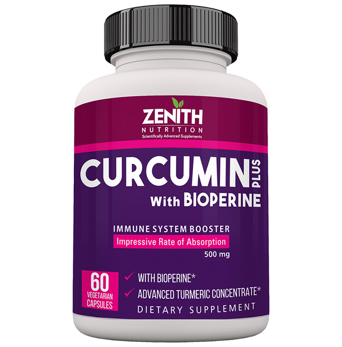 Zenith Nutrition Curcumin Plus with Bioperine 500mg Capsule