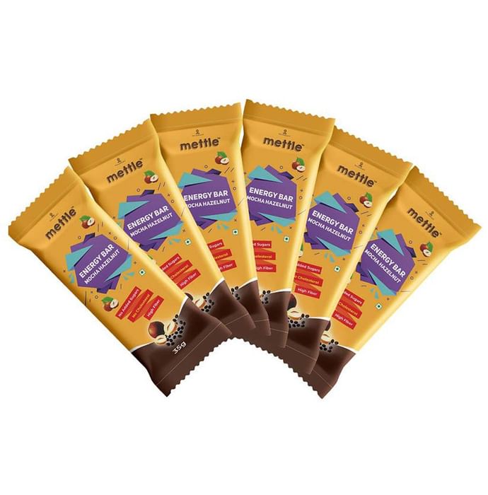 Swasthum Mettle Energy Bar Mocha Hazelnut High Fiber, No Added Sugar