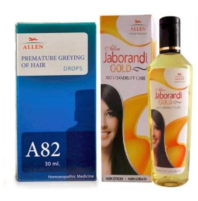 Allen Hair Care Combo (A82 + Jaborandi Gold Oil)