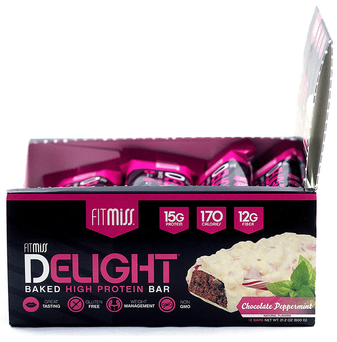 Muscle Pharm Fitmiss Delight Protein Bars Chocolate Peppermint