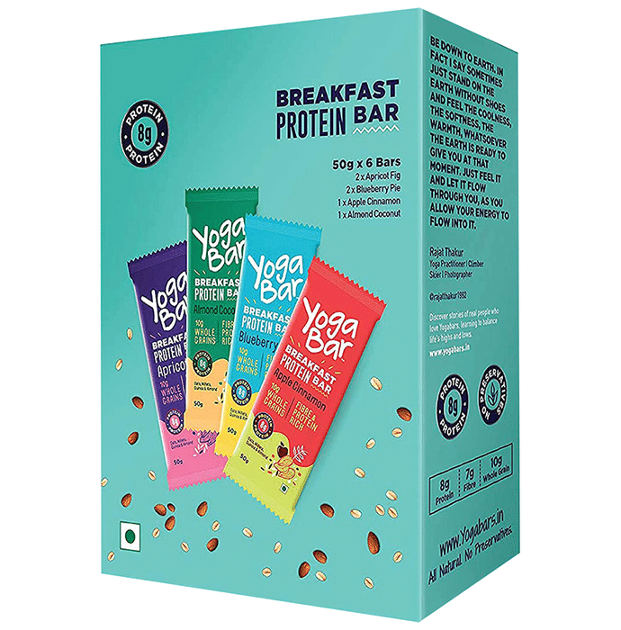 Yoga Bar Breakfast Protein Bar 50gm Each Variety