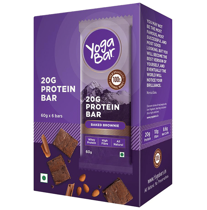 Yoga Bar 20gm Protein Bar (60gm Each) Chocolate Brownie