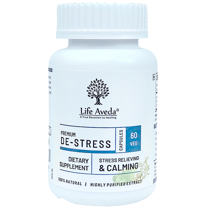 Life Aveda Premium De-Stress Veg Capsule