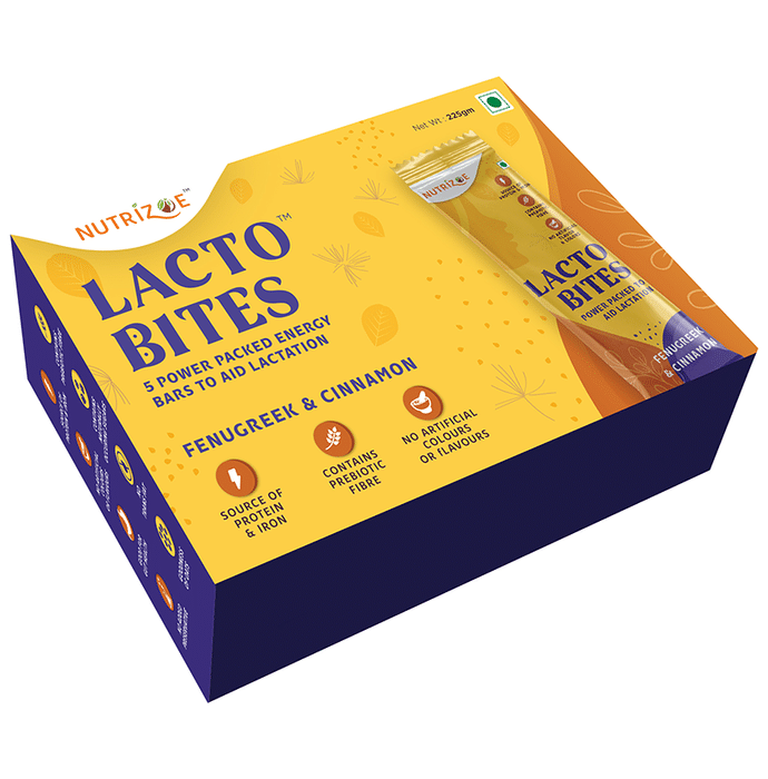 Nutrizoe Lacto Bites Bar Fenugreek & Cinnamon