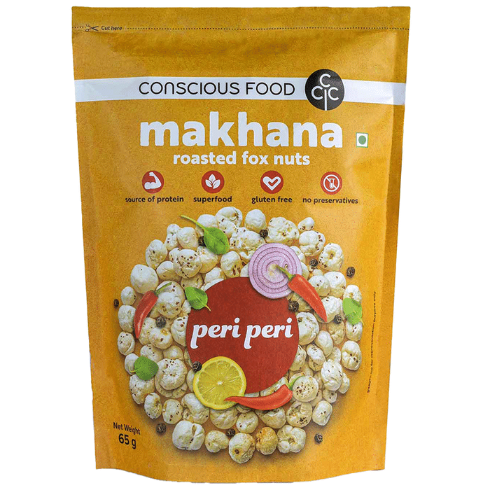 Conscious Food Makhana Roasted Fox Nuts Peri Peri