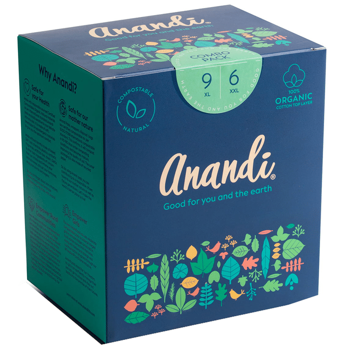Anandi Sanitary Pads Combo Pack (9XL + 6XXL)