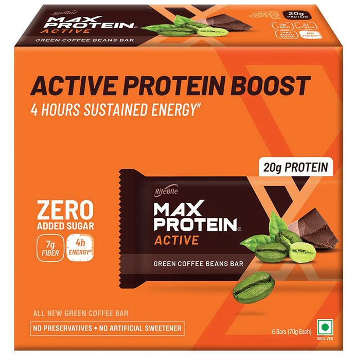 RiteBite Max Protein Active Green Coffee Beans Bar
