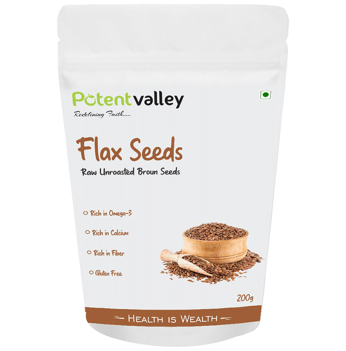 Potentvalley Raw Unroasted Broun Flax Seeds