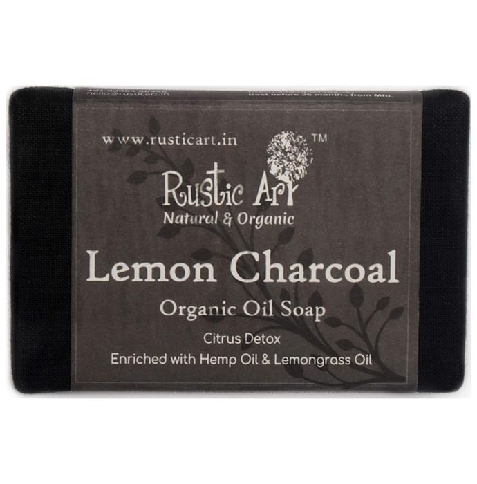 Rustic Art Lemon Charcoal Organic Oil Soap