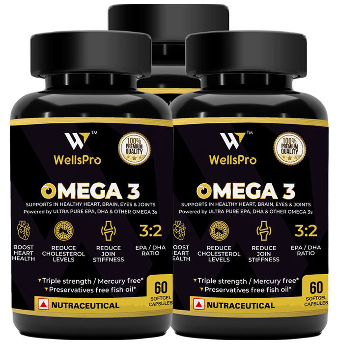 WellsPro Omega 3 Softgel Capsule (60 Each)(