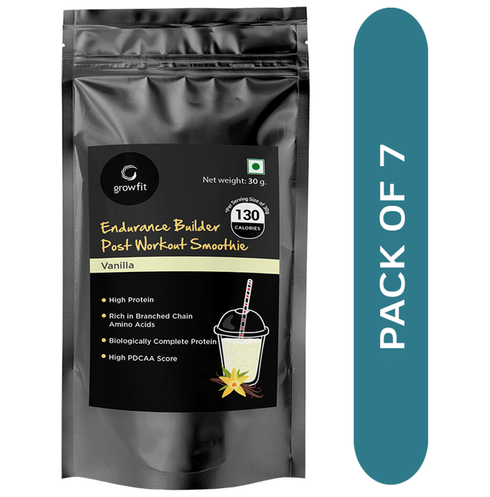 Growfit Endurance Builder Post Workout Smoothie Vanilla