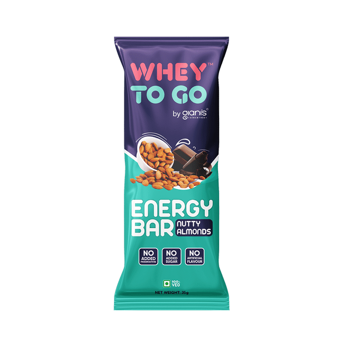 Whey To Go Energy Bar (35gm Each) Nutty Almonds