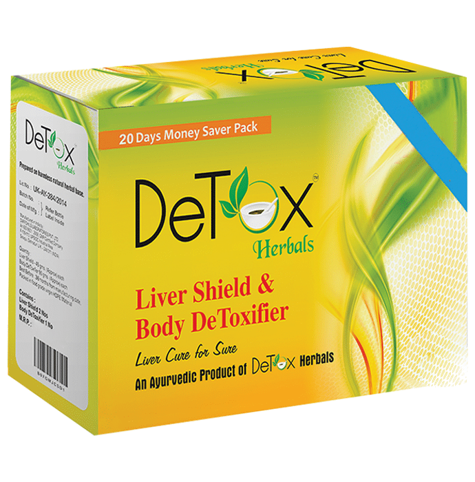 Detox Herbal Liver Shield & Body DeToxifier 20 Days Money Saver Pack