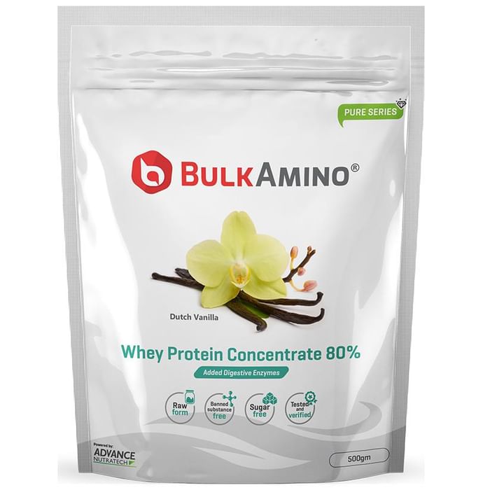 Advance Nutratech Bulk Amino Whey Protein Concentrate 80% Powder Dutch Vanilla