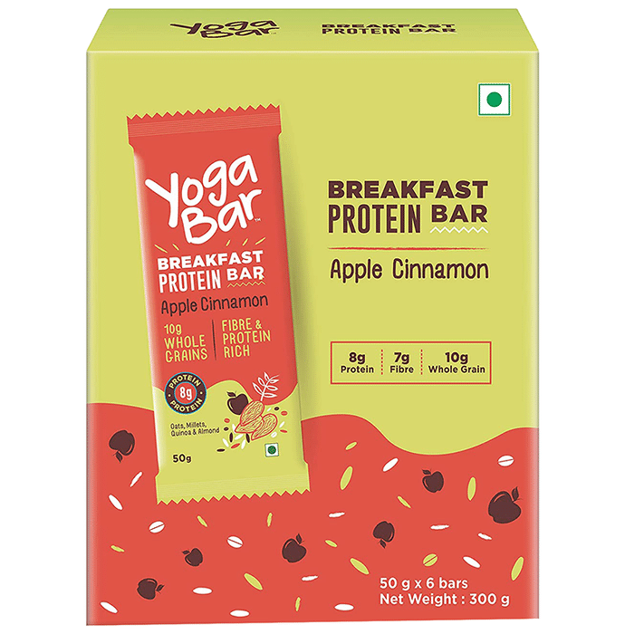 Yoga Bar Breakfast Protein Bar 50gm Each Apple Cinnamon