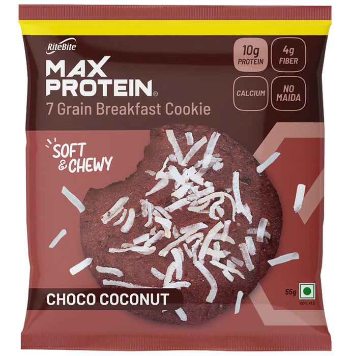 RiteBite Max Protein Cookie (55gm Each) Choco Coconut