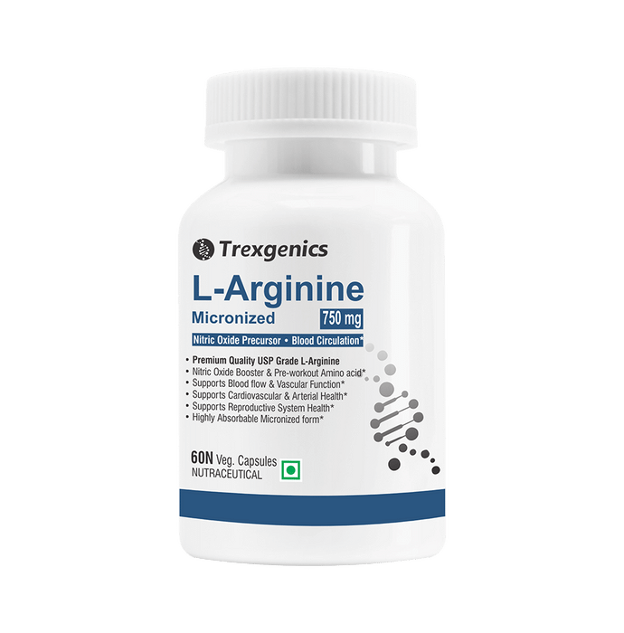 Trexgenics L-Arginine Micronized 750mg Veg Capsule