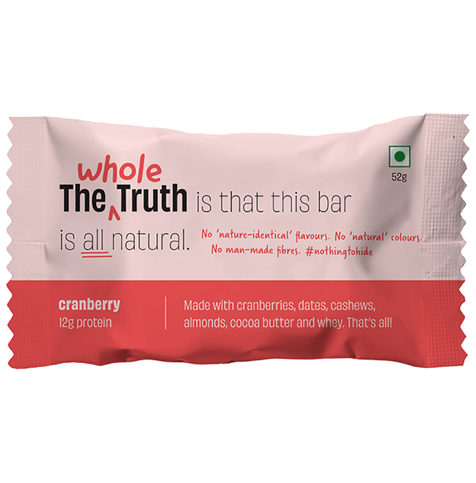 The Whole Truth Protein Bar (52gm Each) Cranberry