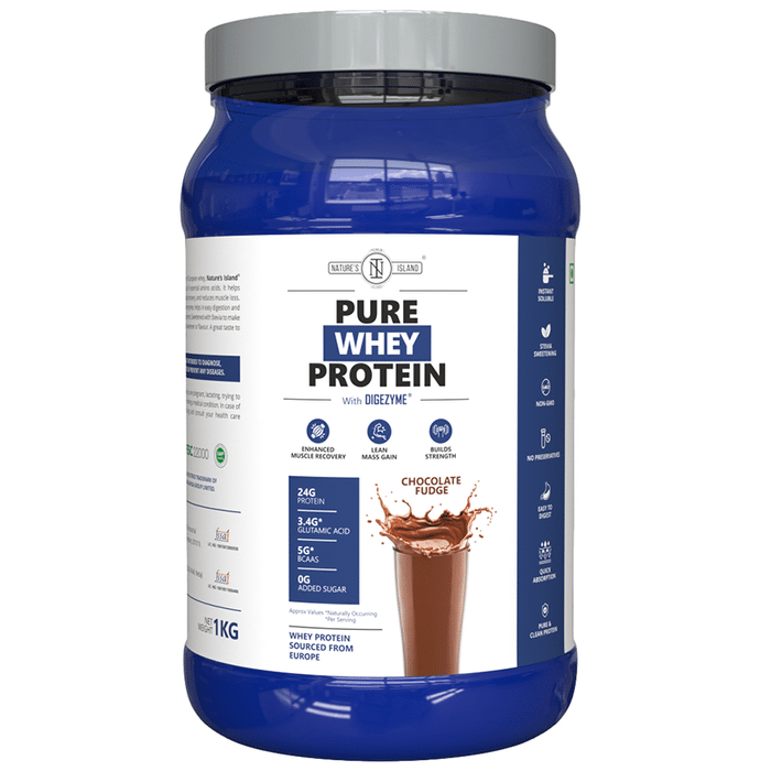 Nature's Island Pure Whey Protein Powder Chocolate Fudge