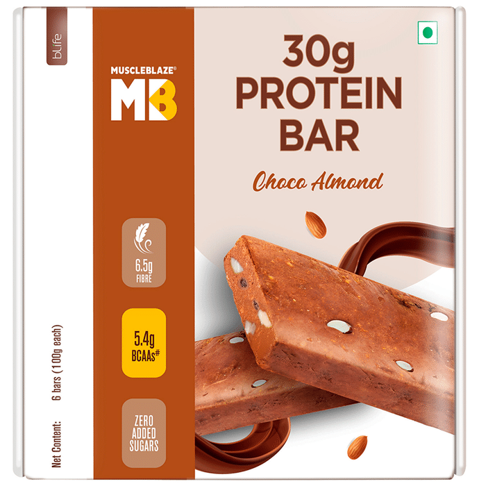 MuscleBlaze Choco Almond 30gm Protein Bar