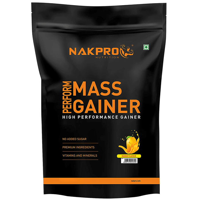 Nakpro Nutrition PERFORM MASS GAINER Powder Mango