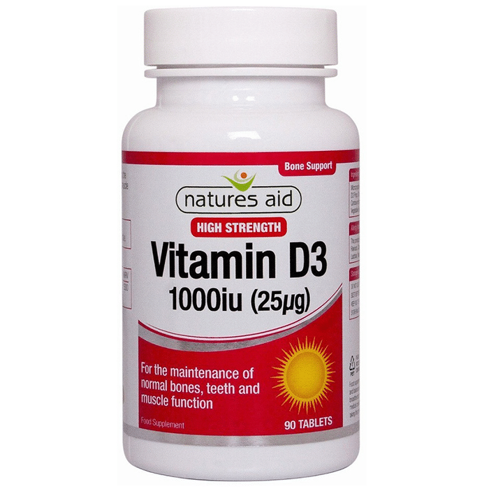 Natures Aid Vitamin D3 1000IU Tablet