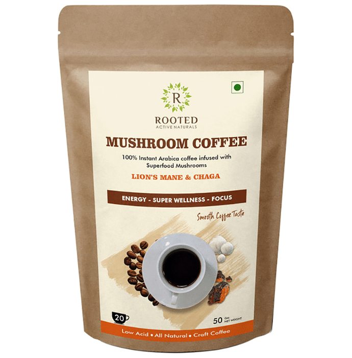 Rooted Active Naturals Mushroom Coffee Lion s Mane & Chaga Smooth Coffee Taste
