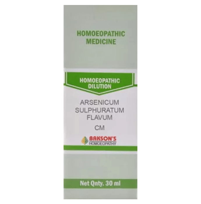 Bakson's Arsenicum Sulphuratum Flavum Dilution CM