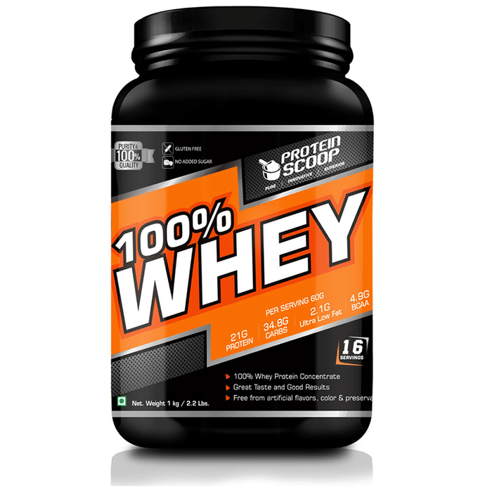 Protein Scoop 100% Whey Protein Concentrate Powder Strawberry