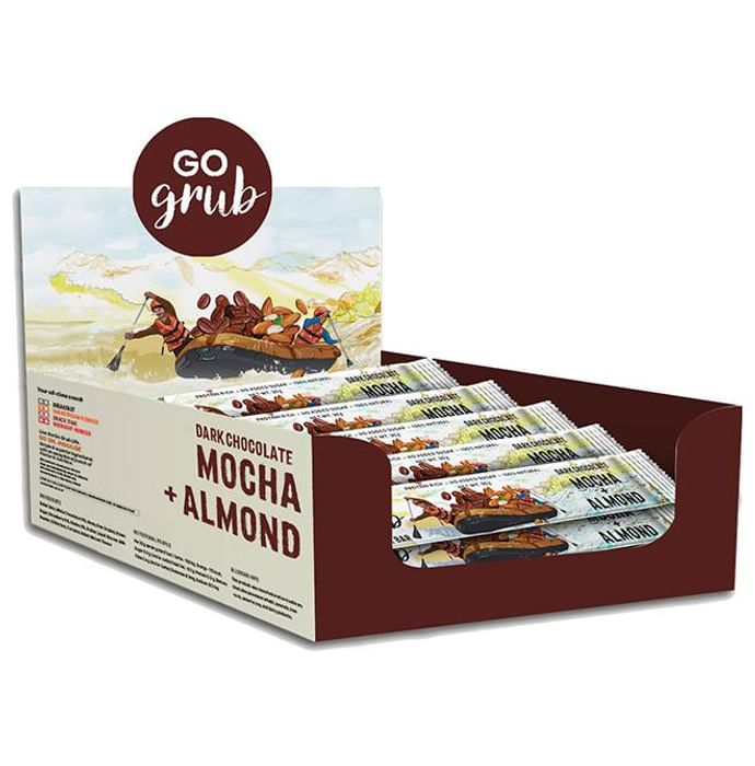 Go Grub Dark Chocolate Mocha Almond Snack Bar (30gm Each)