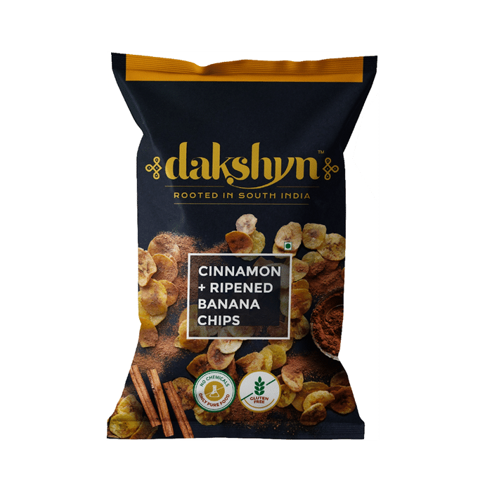 Dakshyn Cinnamon + Ripened Banana Chips (100gm Each)