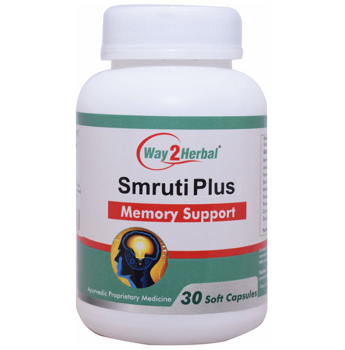 Way2Herbal Smruti Plus Memory Support Capsule