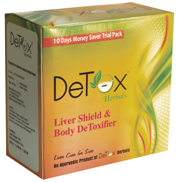 Detox Herbal Liver Shield & Body DeToxifier 10 Days Money Saver Trial Pack