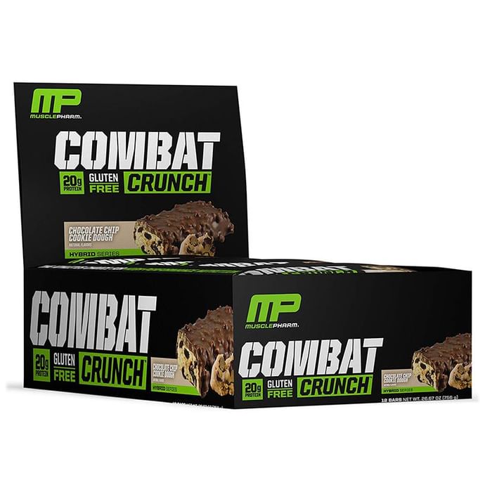 Muscle Pharm Combat Crunch Bars (63g Each) Chocolate Chip Cookie Dough